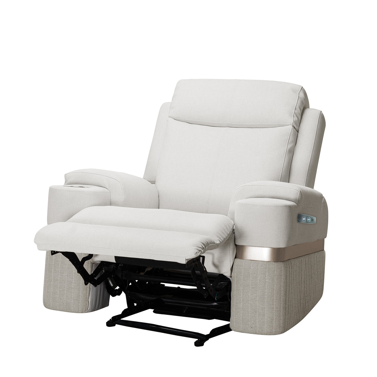 Silla Reclinable Dior Eurolino Blanco Puro, Champaña Eléctrica