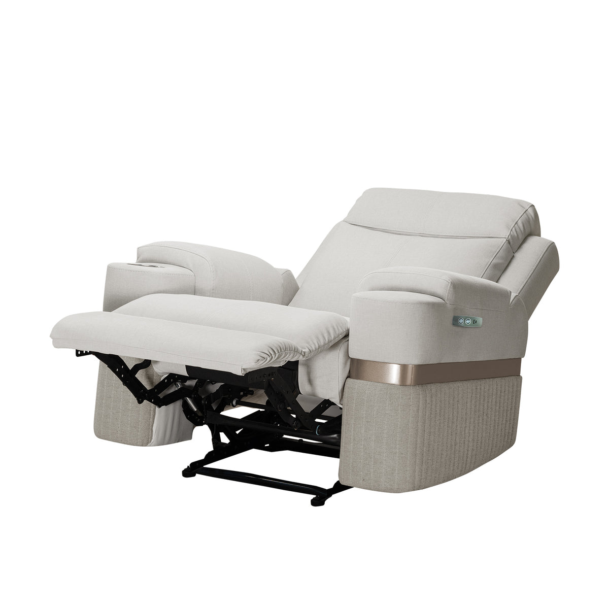 Silla Reclinable Dior Eurolino Blanco Puro, Champaña Eléctrica