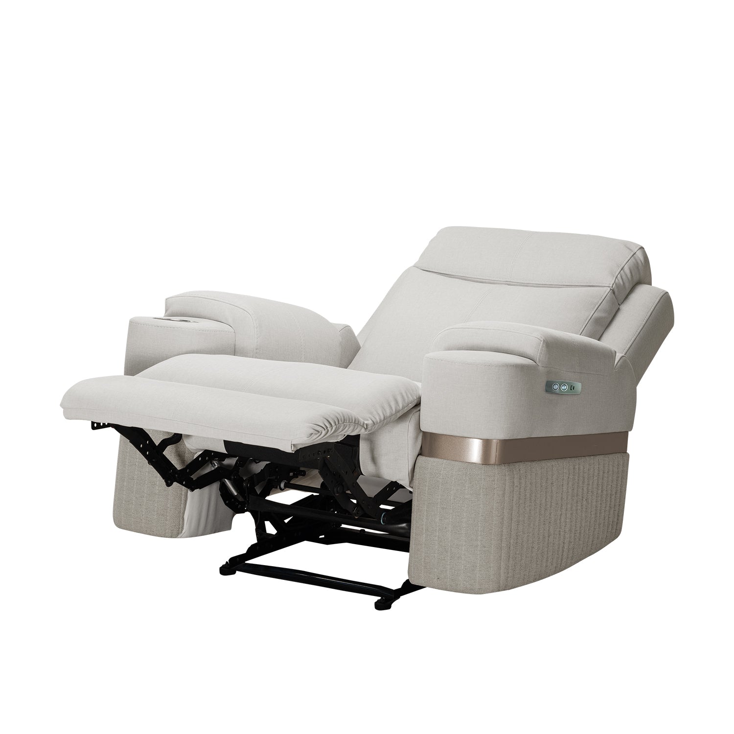 Silla Reclinable Dior Eurolino Blanco Puro, Champaña Eléctrica