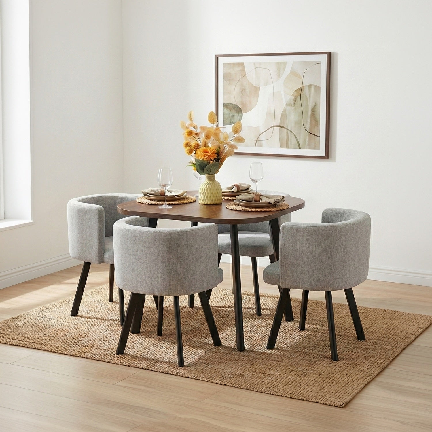 Comedor 4 Puestos Alec Beige