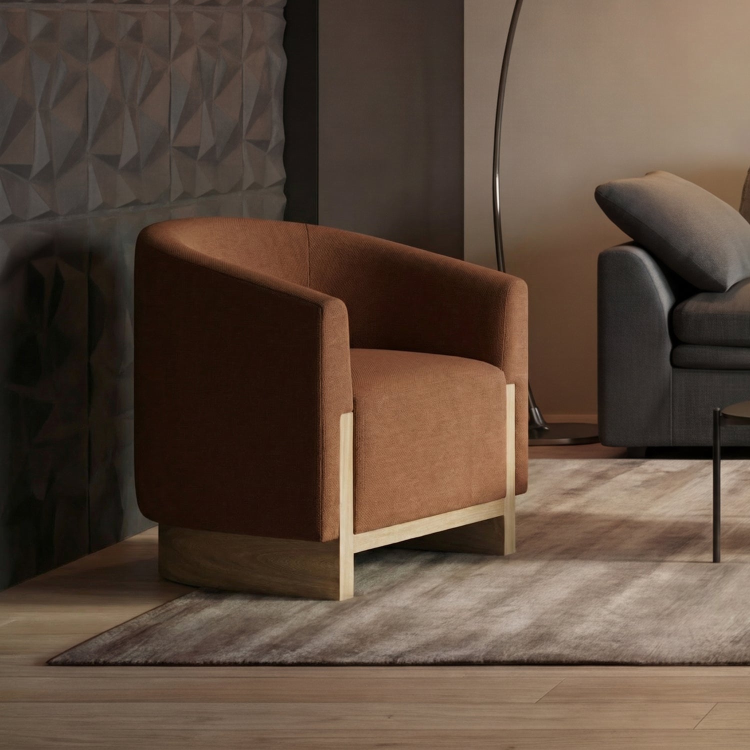 Poltrona Capri Lino Terra, Natural