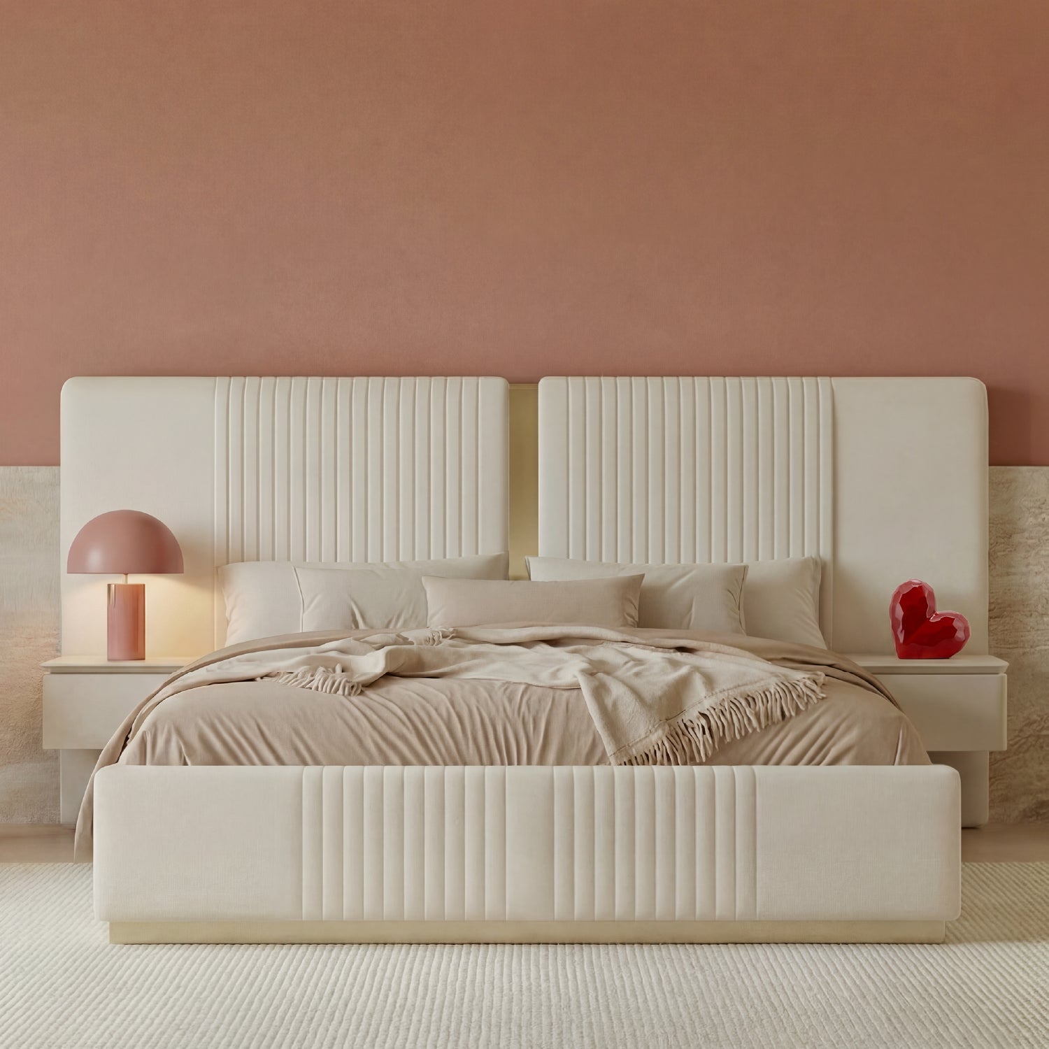 Cama Doble Celestia Eurolino Perla, Champaña