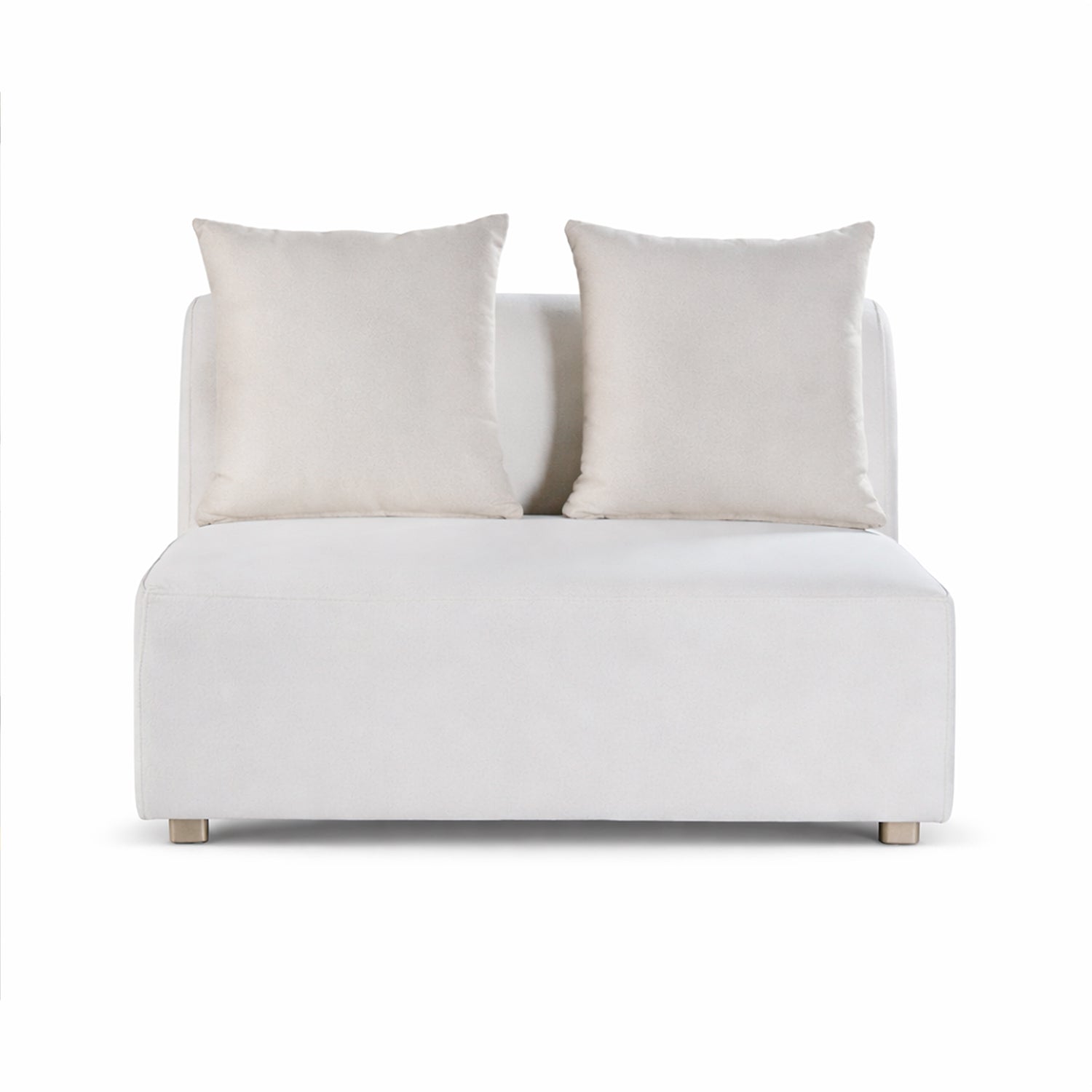Sala Funcional Torino Velvet Serena Beige, Champaña Sin Brazo