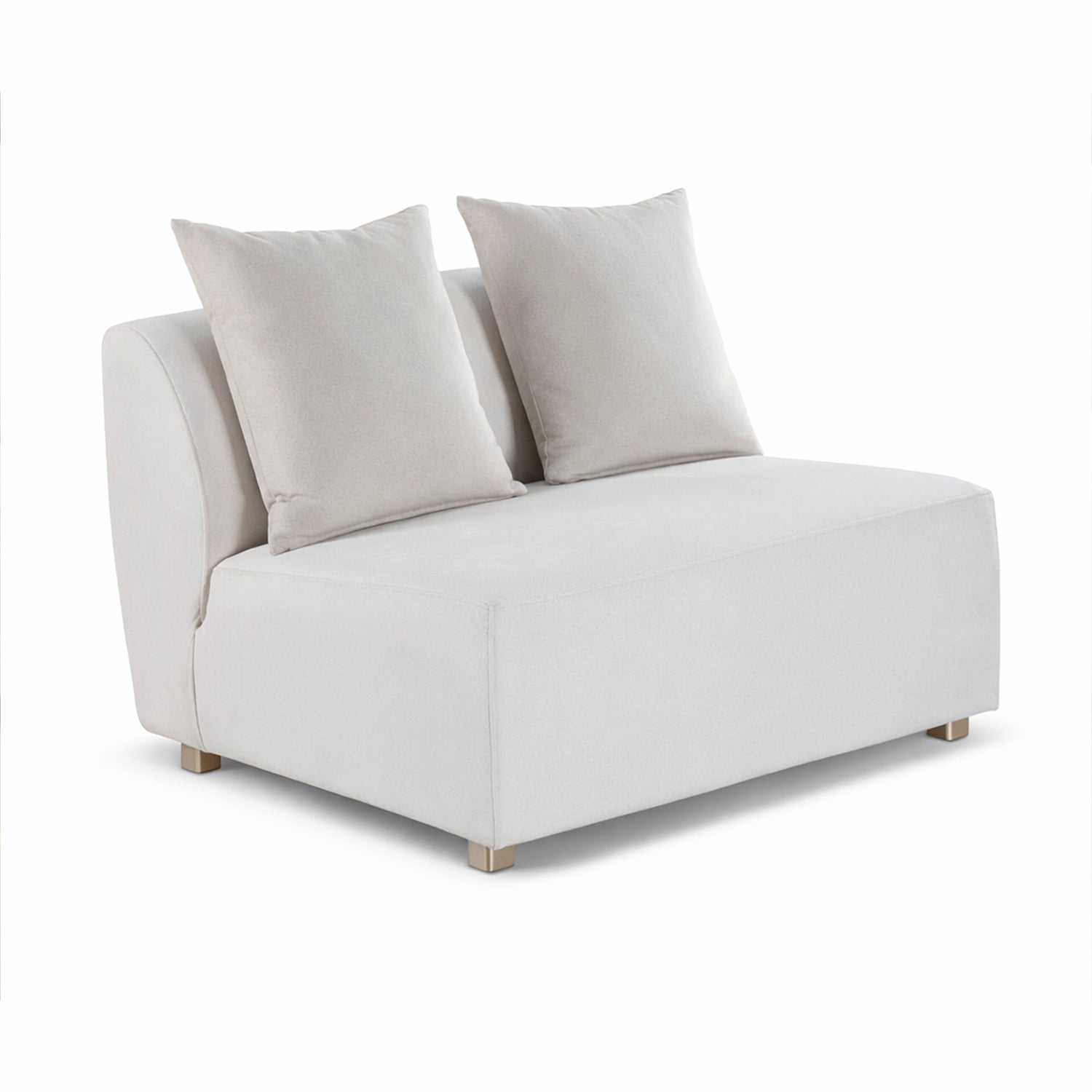 Sala Funcional Torino Velvet Serena Beige, Champaña Sin Brazo