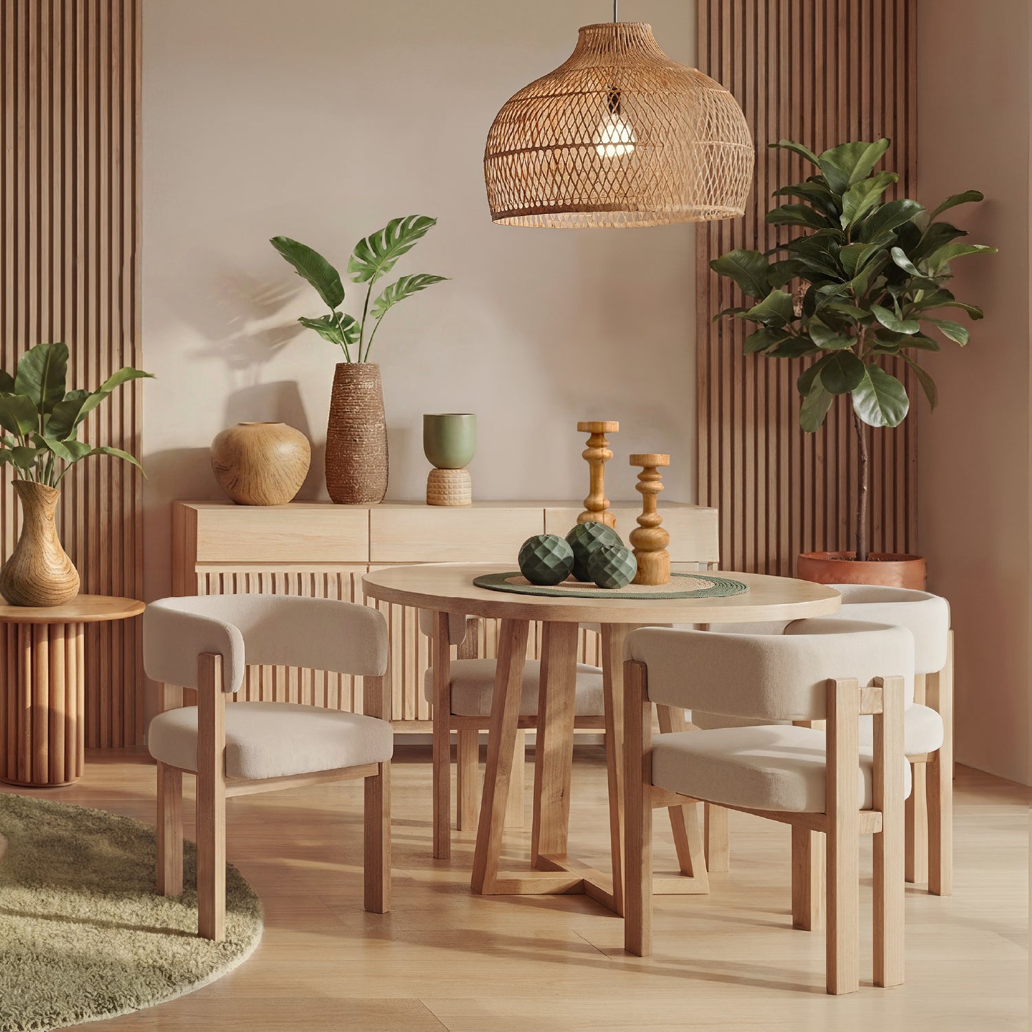 Comedor 4 Puestos Sabina Impetu Arena, Natural