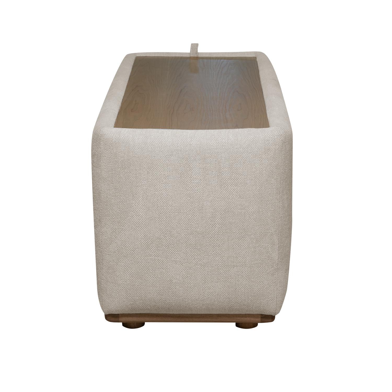 Puff Baul Carter Chenille Impetu Beige, Natural