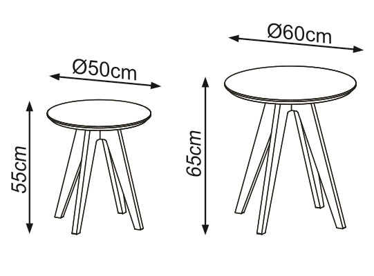 Set X2 Mesa Decorativa Tampa Off White