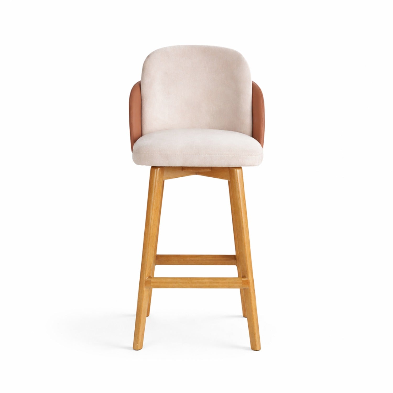 Silla Bar Dereck Impetu Beige, Eurocuero Café, Natural