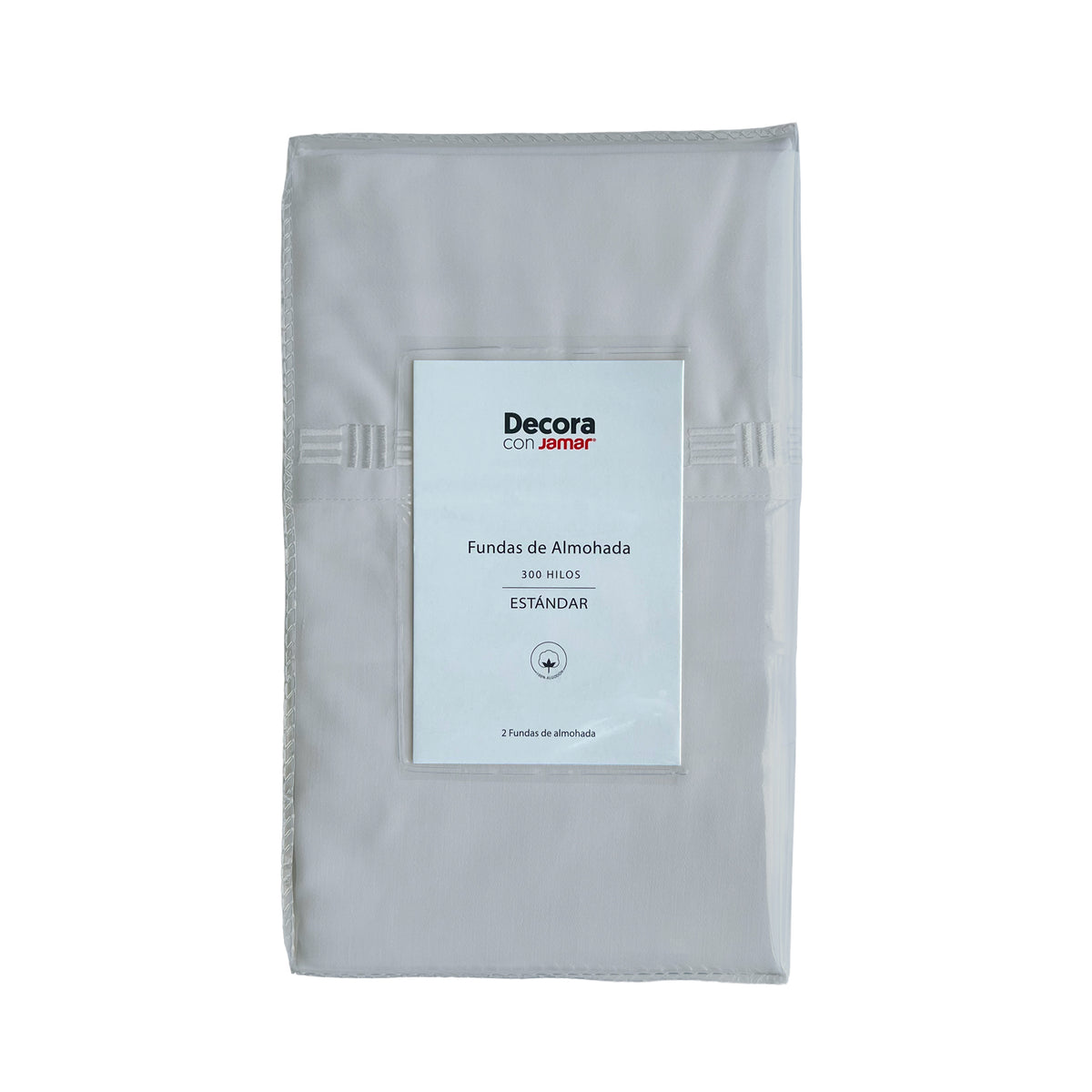 Funda Almohada Gris 49X69Cm 100% Alg