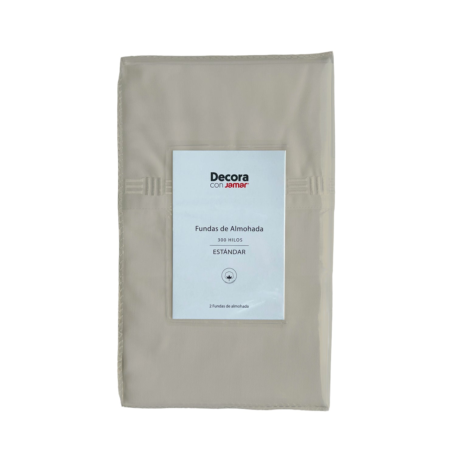 Funda Almohada Taupe 49X69Cm 100% Alg