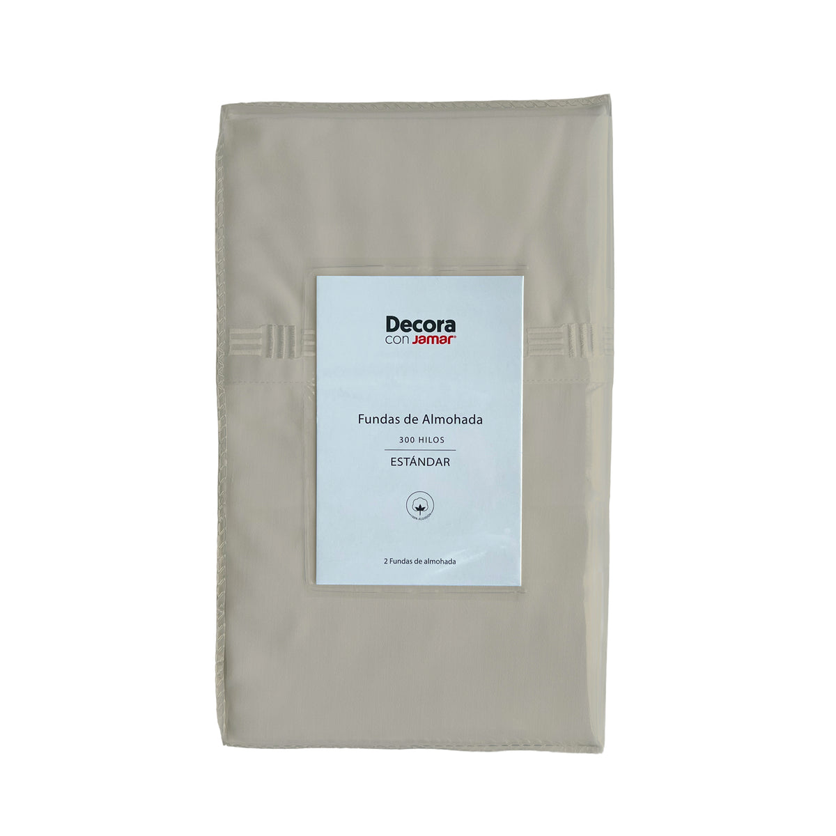 Funda Almohada Taupe 49X69Cm 100% Alg