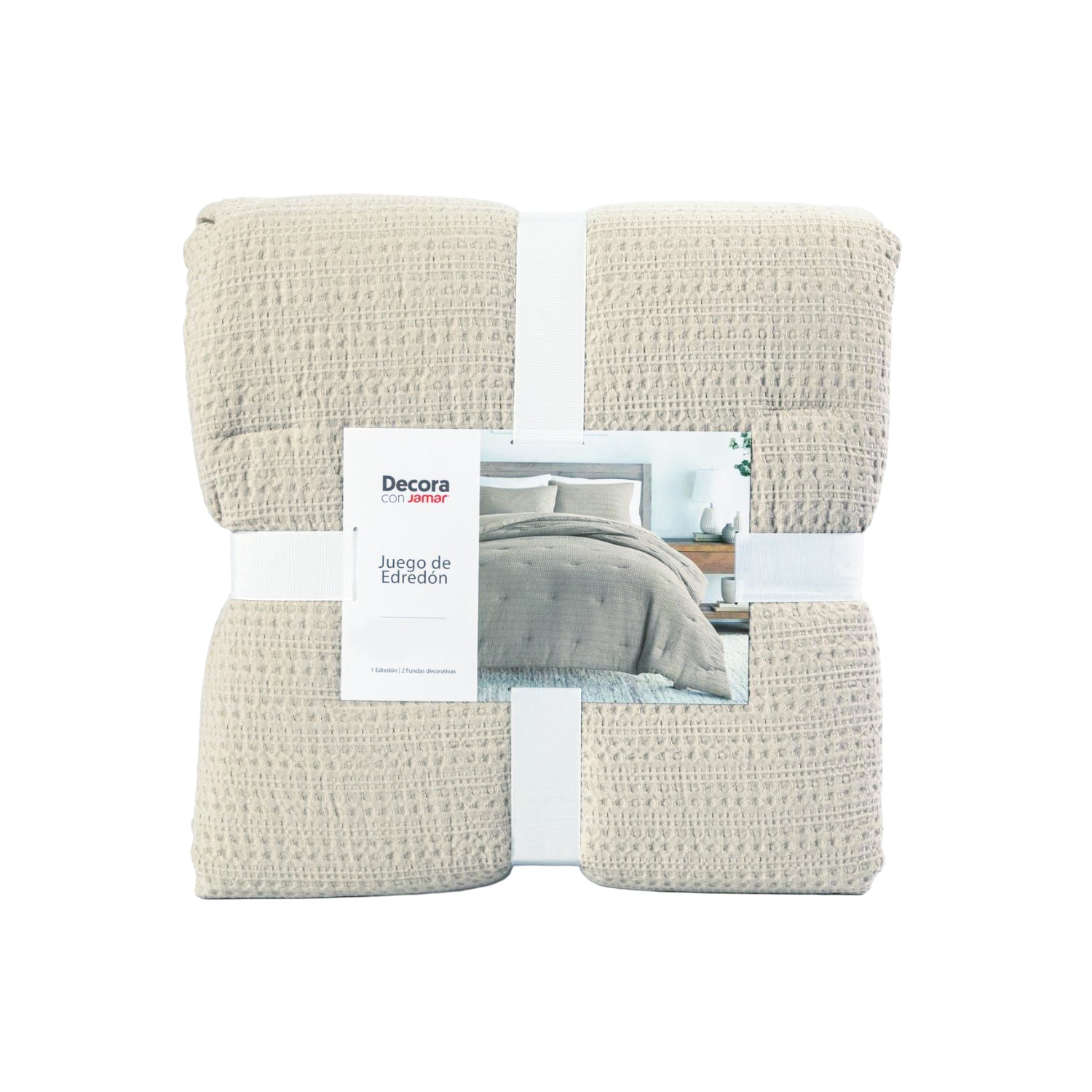 Edredon Taupe Extradoble Microfibra