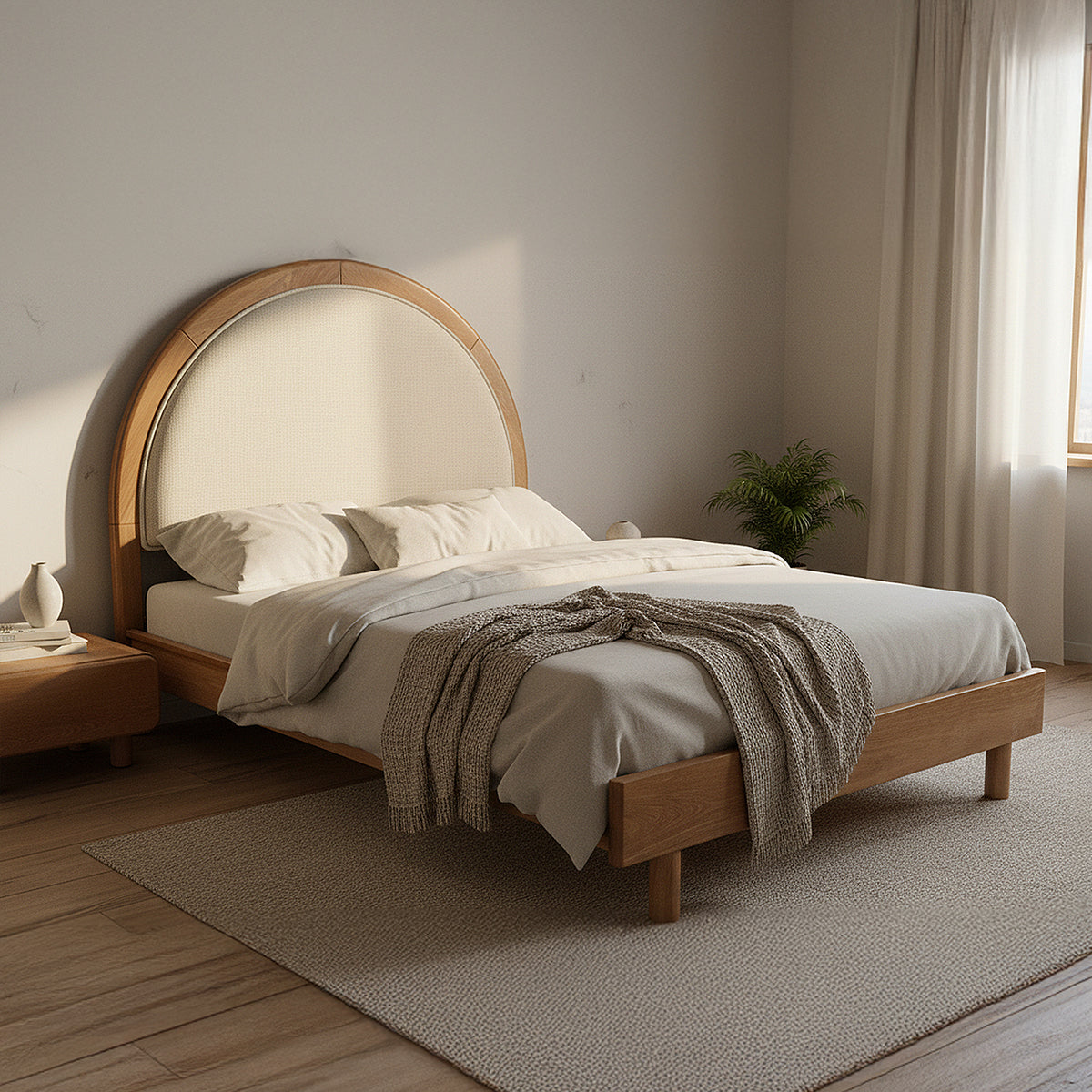 Cama Semi Doble Porter Eurolino Arena, Natural