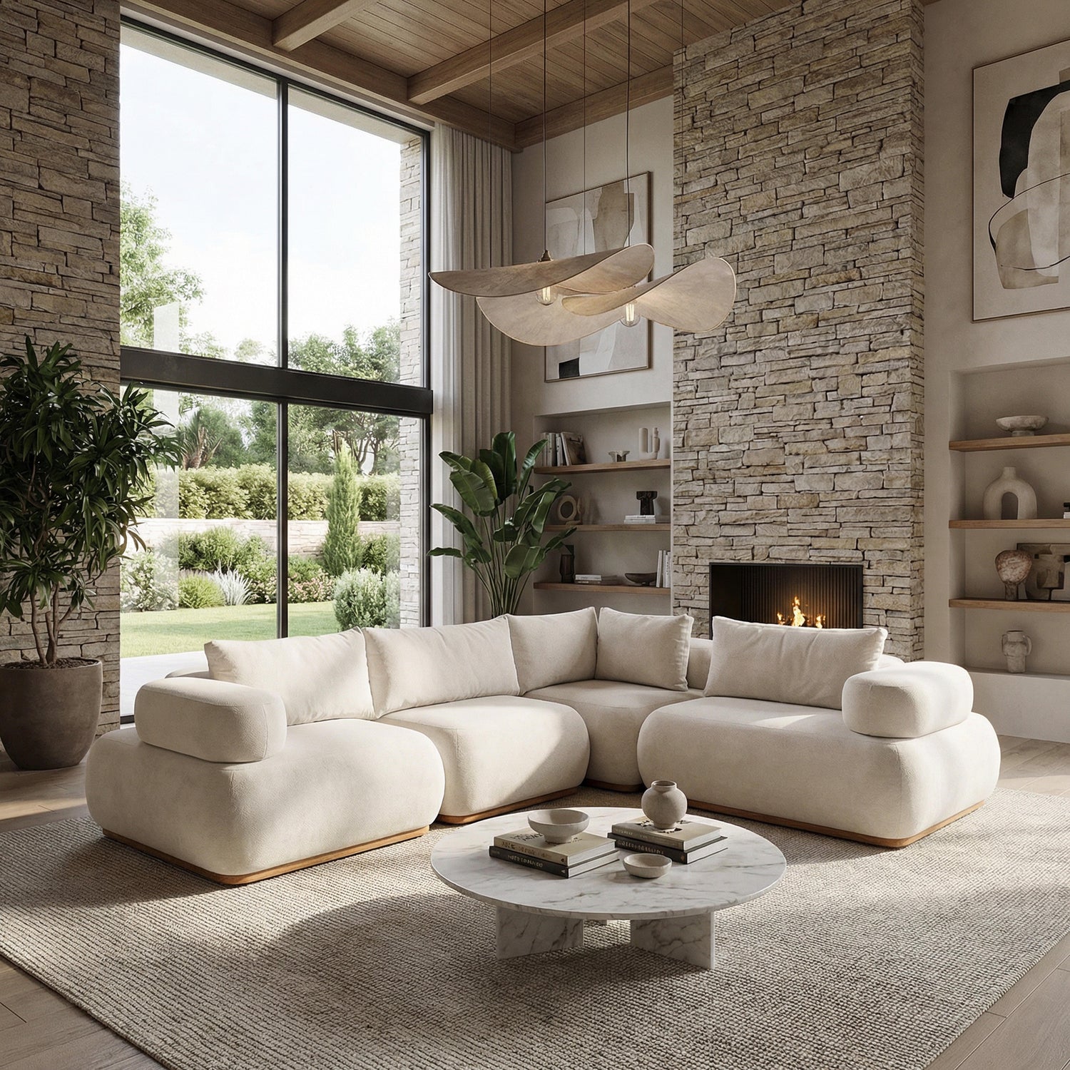 Sala Funcional Carter Chenille Impetu Beige, Natural