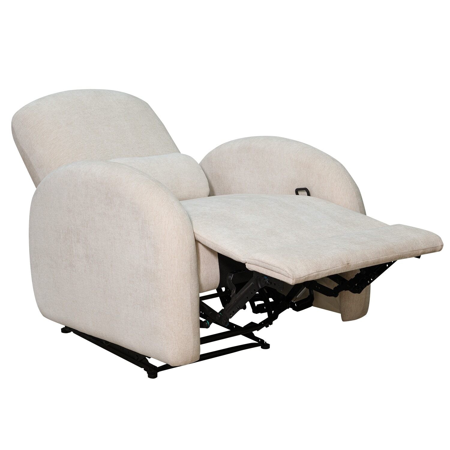 Silla Reclinable Ellis Chenille Touch Almendra