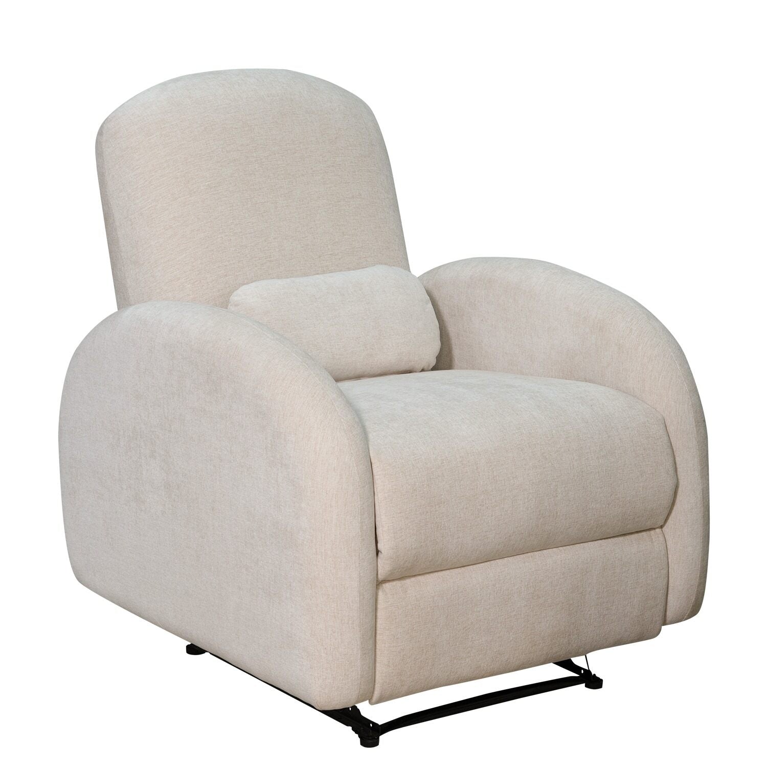 Silla Reclinable Ellis Chenille Touch Almendra