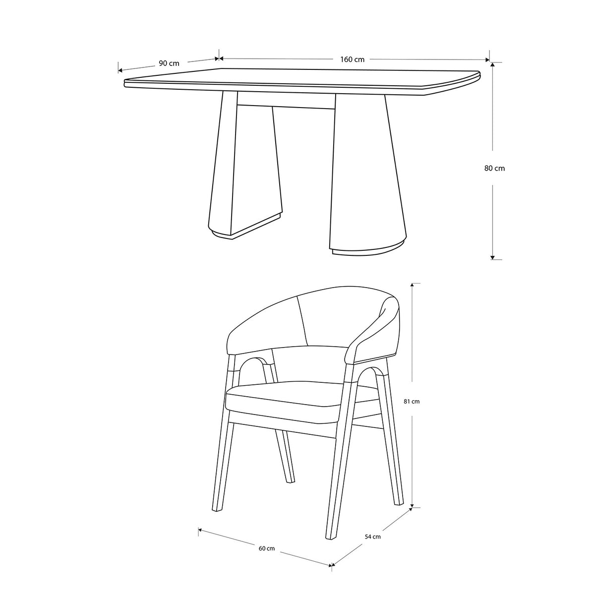 Comedor 6 Puestos Vicka Chenille Impetu Beige, Negro