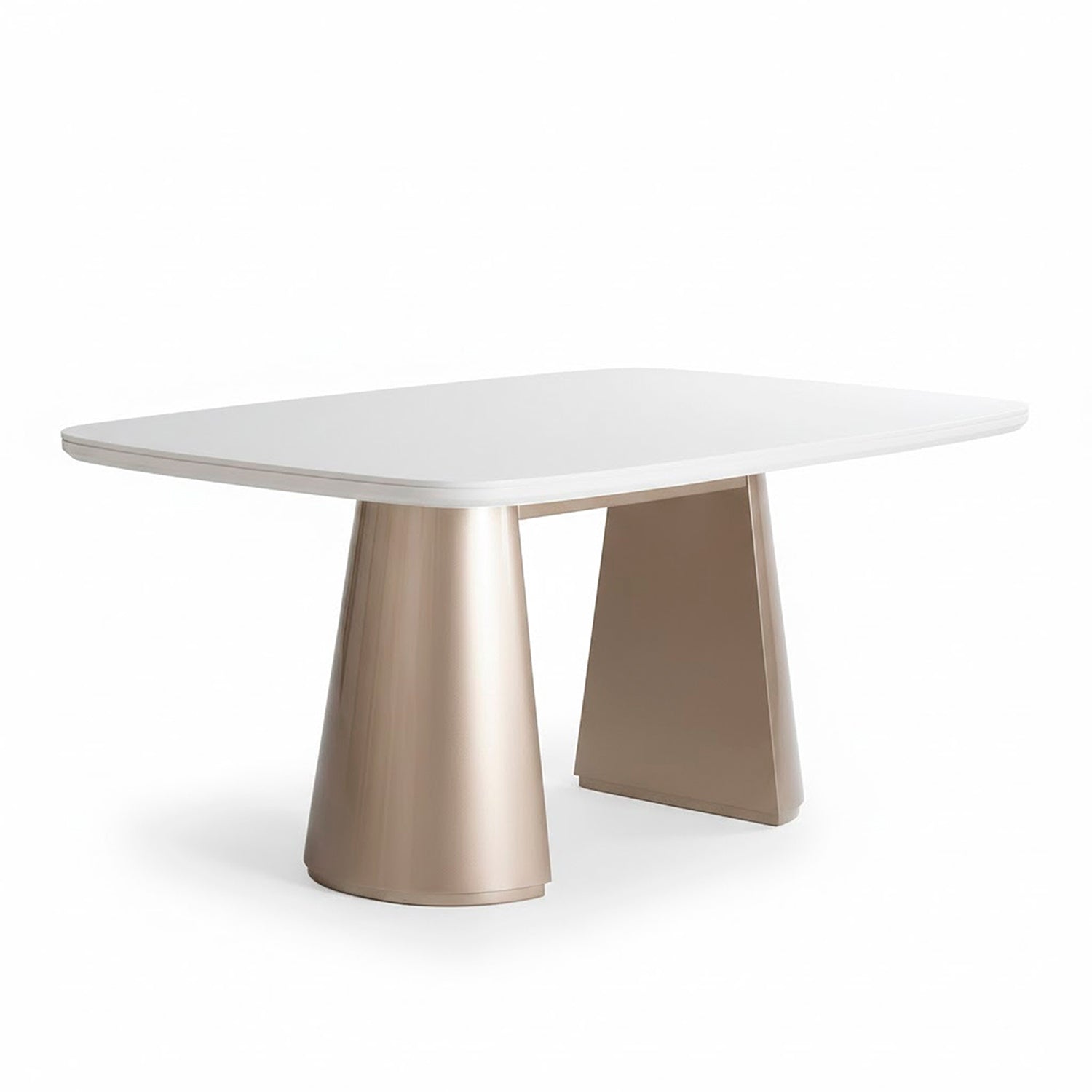 Comedor 6 Puestos Torino Velvet Serena Beige, Champaña Cubierta Marmolizada