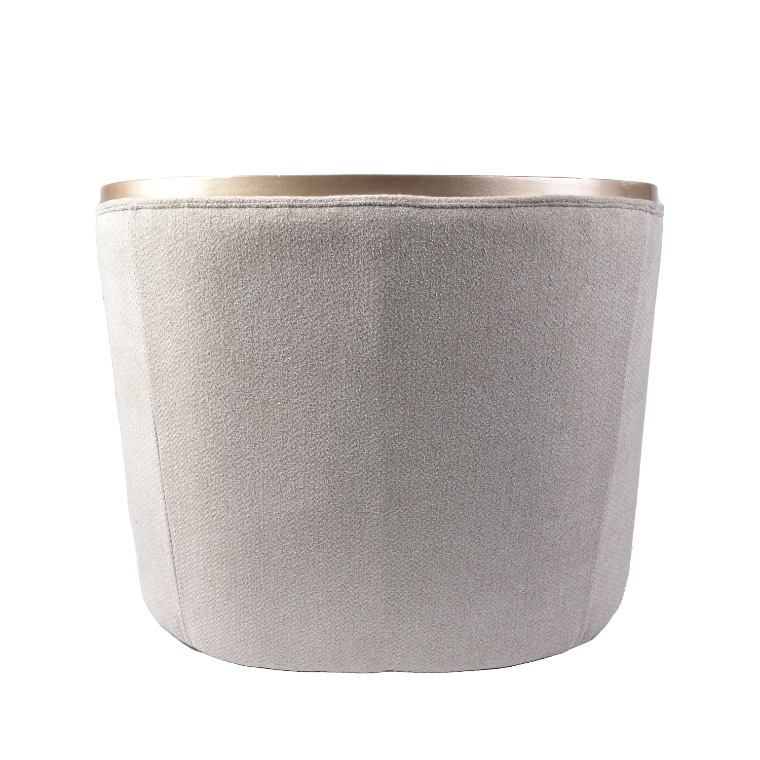 Butaca Giratoria Salma Chenille Beige, Champaña