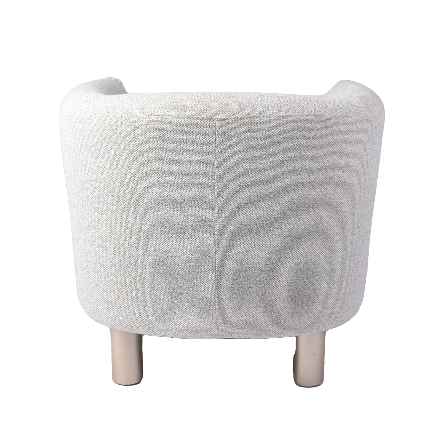 Poltrona Aron Chenille Marfil, Champaña