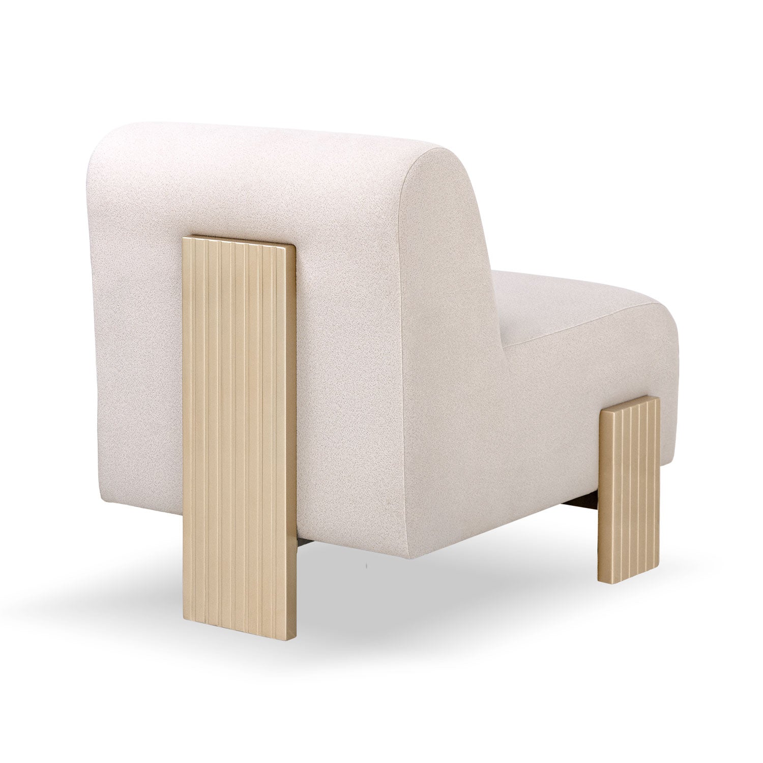 Poltrona Murano Velvet Serena Crema, Champaña