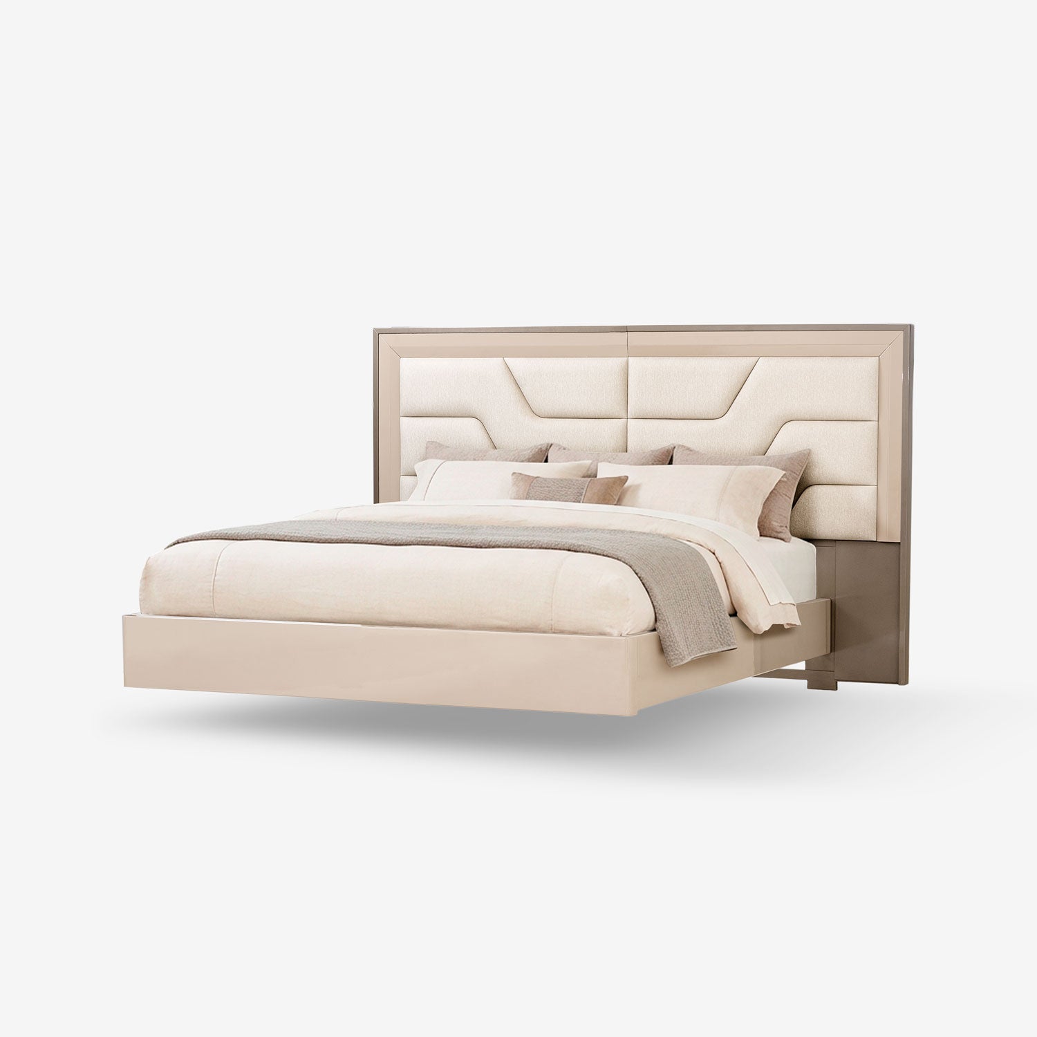 Cama Doble Bulgari Eurolino Beige, Latte, Taupe Perla