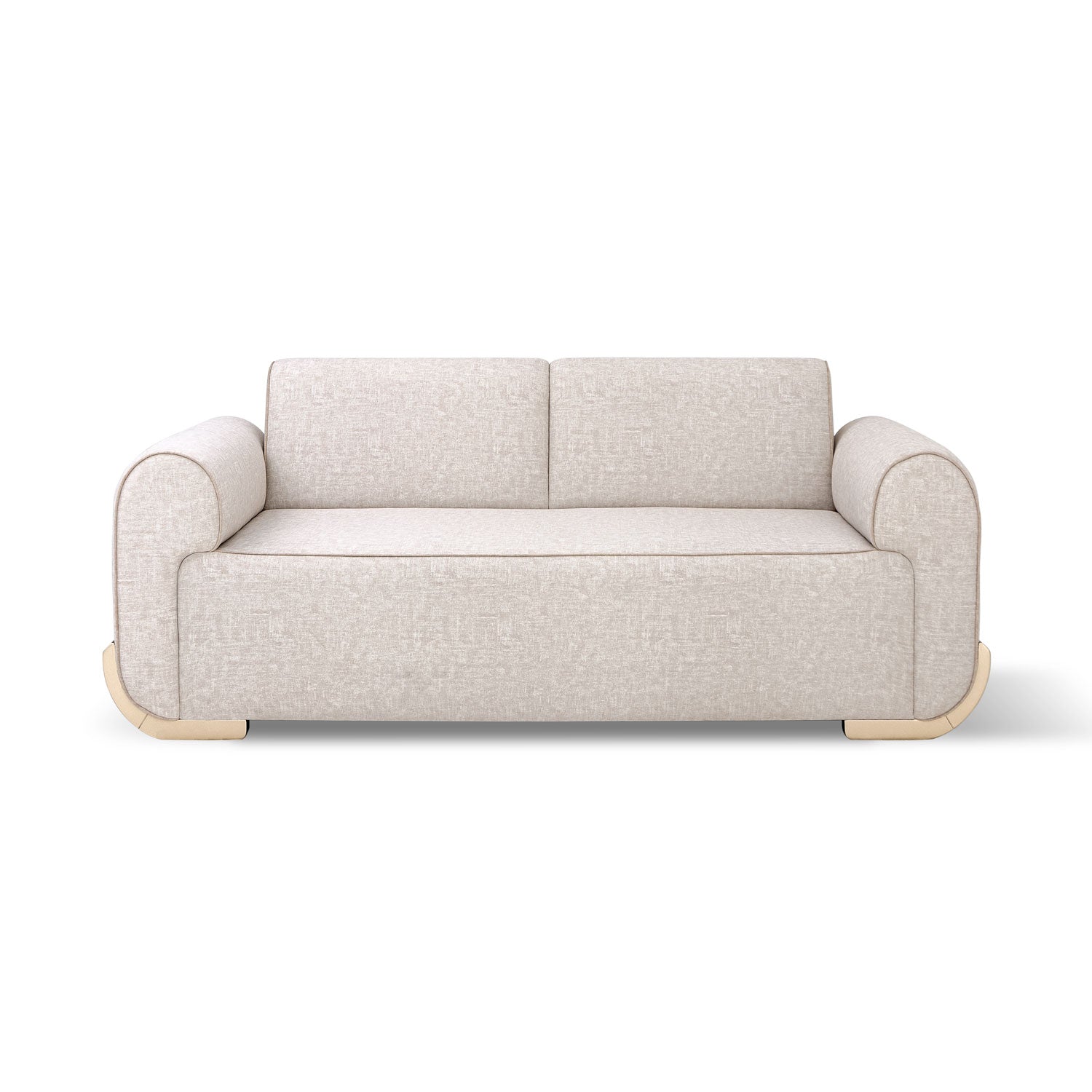 Sofá 3 Puestos Luma Velvet Idilio Beige, Champaña