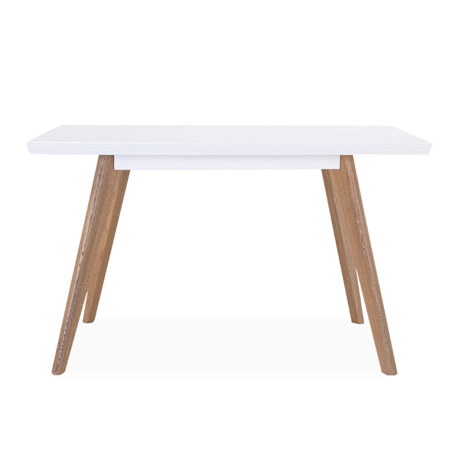 Comedor 4 Puestos Bruno Eurolino Marfil, Natural y Blanco Poliuretano*