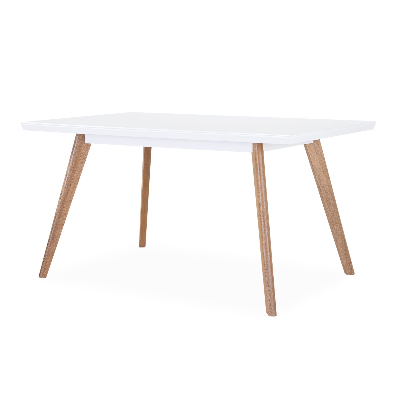 Comedor 6 Puestos Bruno Eurolino Marfil, Natural y Blanco Poliuretano*