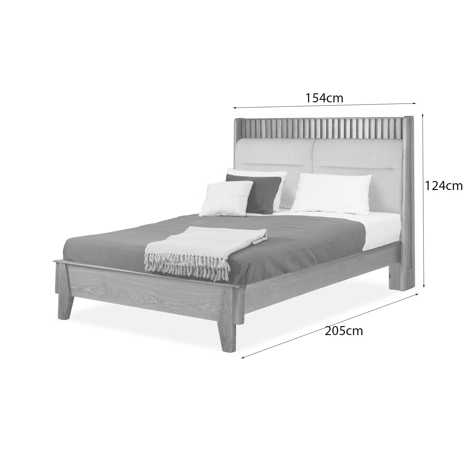 Cama Doble Rose Marfil, Natural