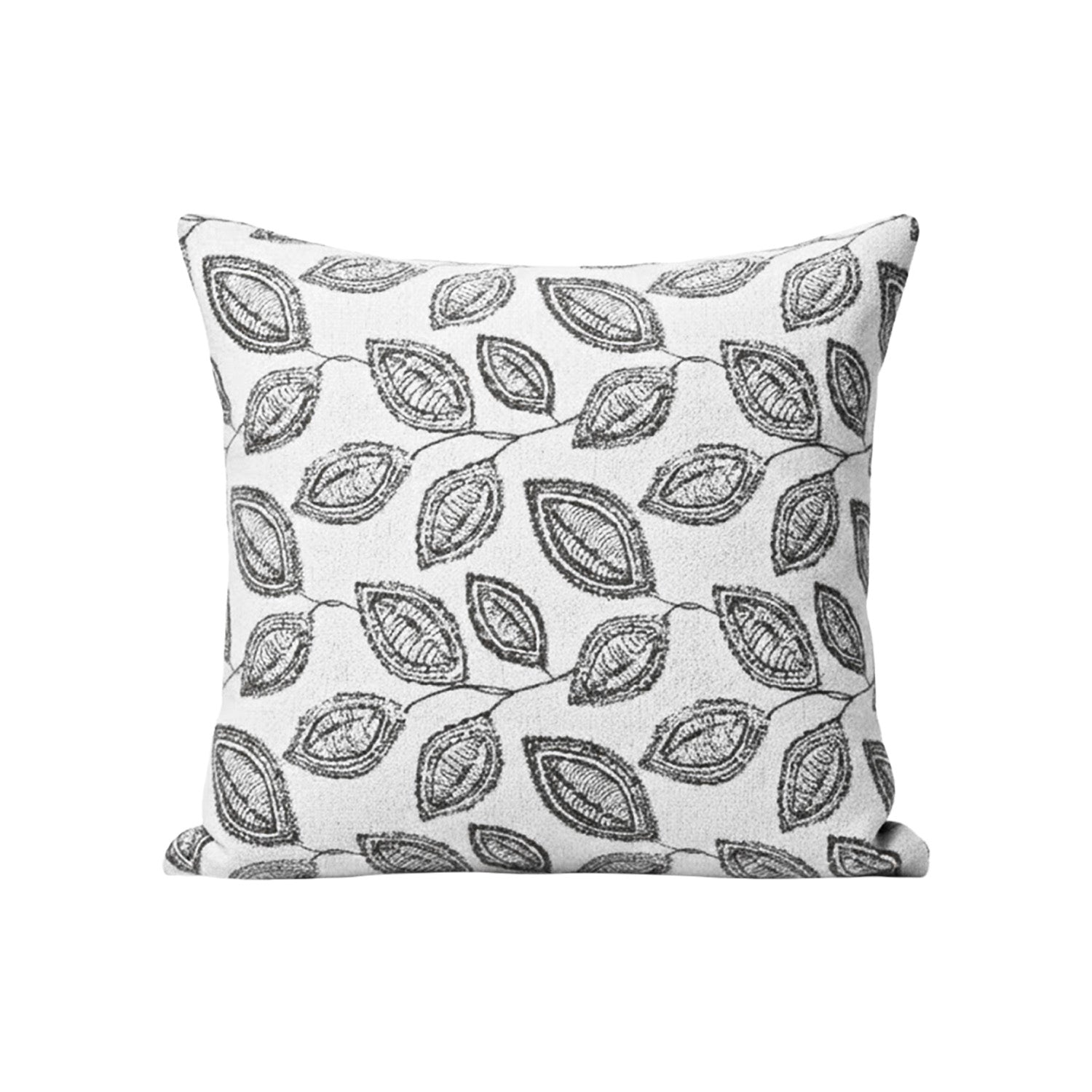 Cojin 45X45 Rosales Hoja Blanco