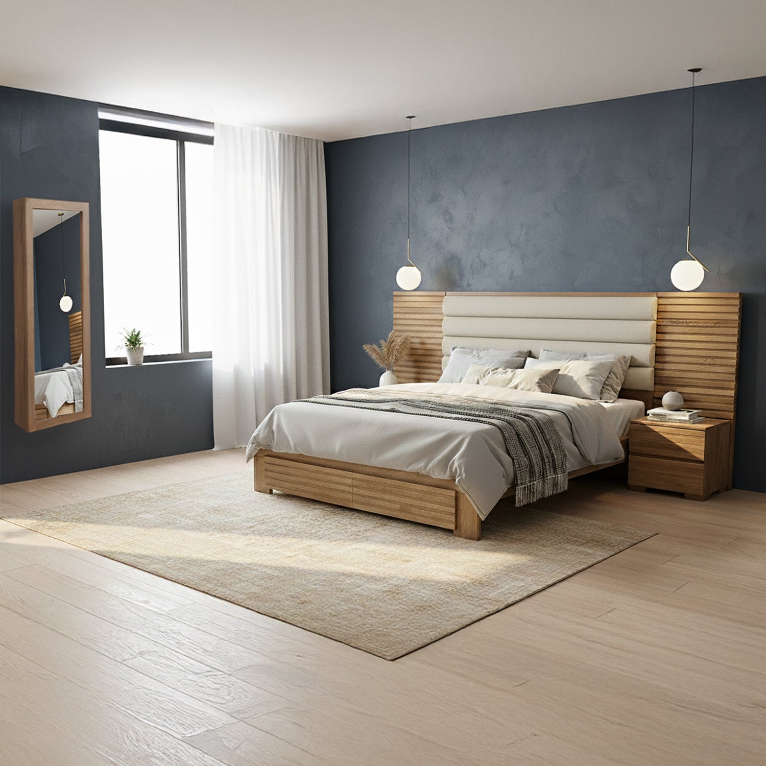 Alcoba Queen Misuri Eurolino Marfil, Natural