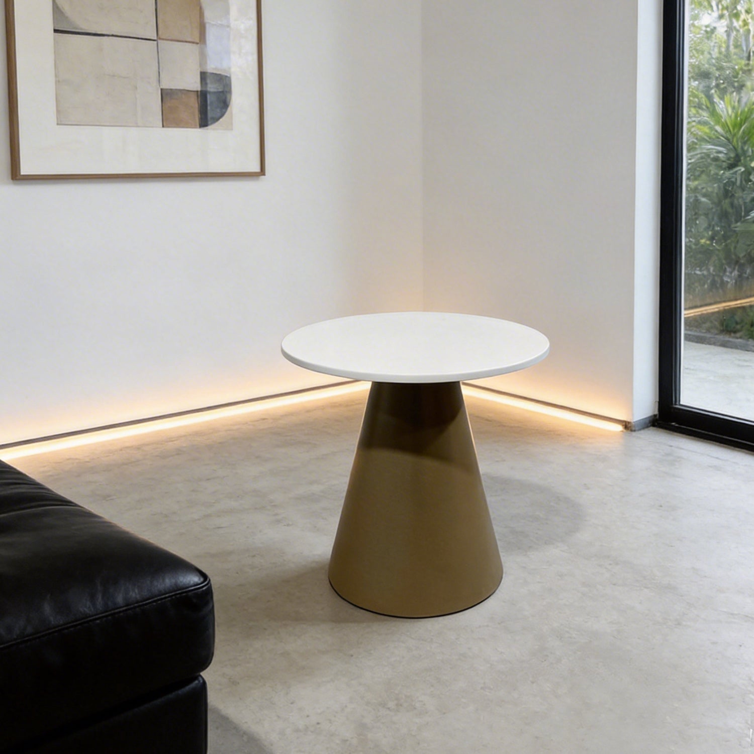 Mesa Auxiliar Otto Champaña, Blanco Perla