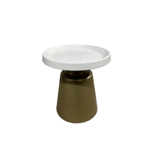 Mesa Auxiliar Pierre Champaña, Blanco Perla