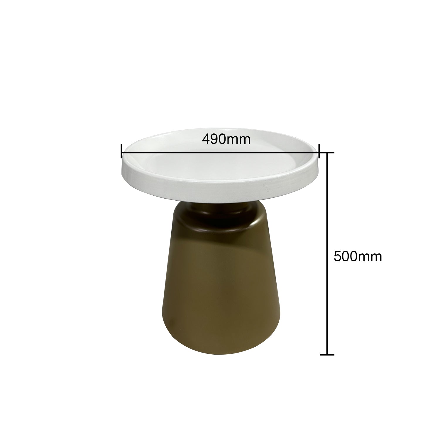 Mesa Auxiliar Pierre Champaña, Blanco Perla