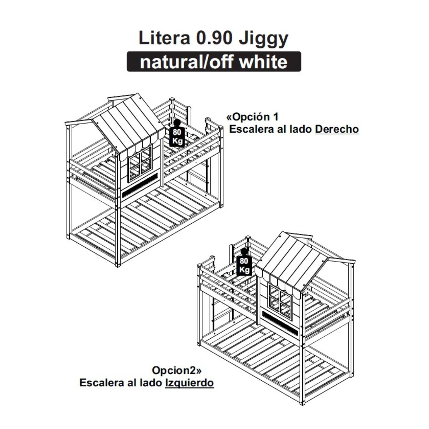 Camarote 0.90 Jiggy Natural, Off White