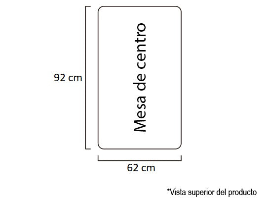 Mesa De Centro Kansas Natural Poliuretano*