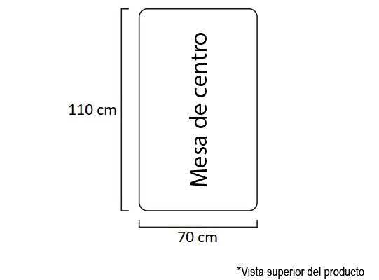 Mesa De Centro Luxury Plata Poliuretano