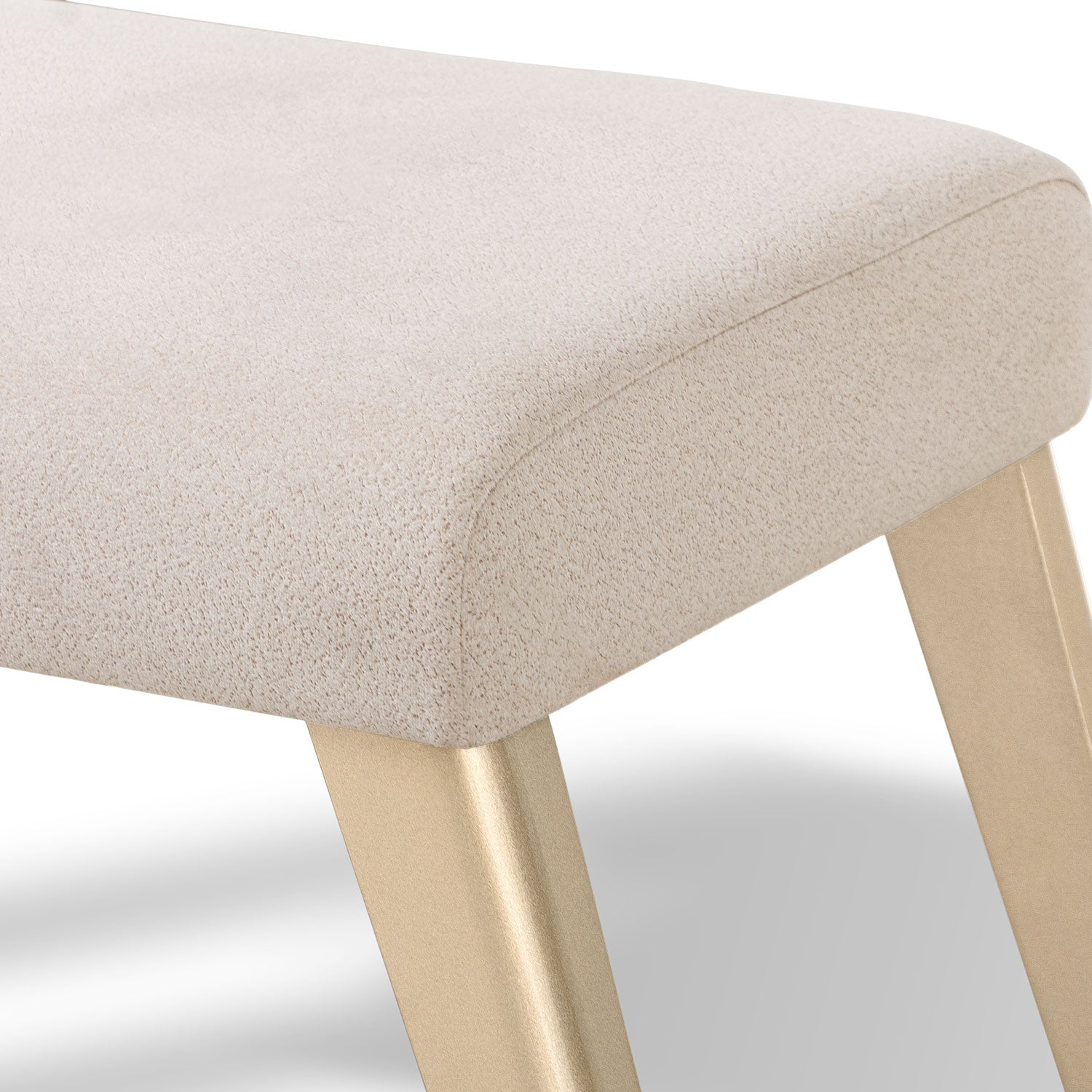 Comedor 6 Puestos Murano Velvet Serena Crema, Champaña Banca