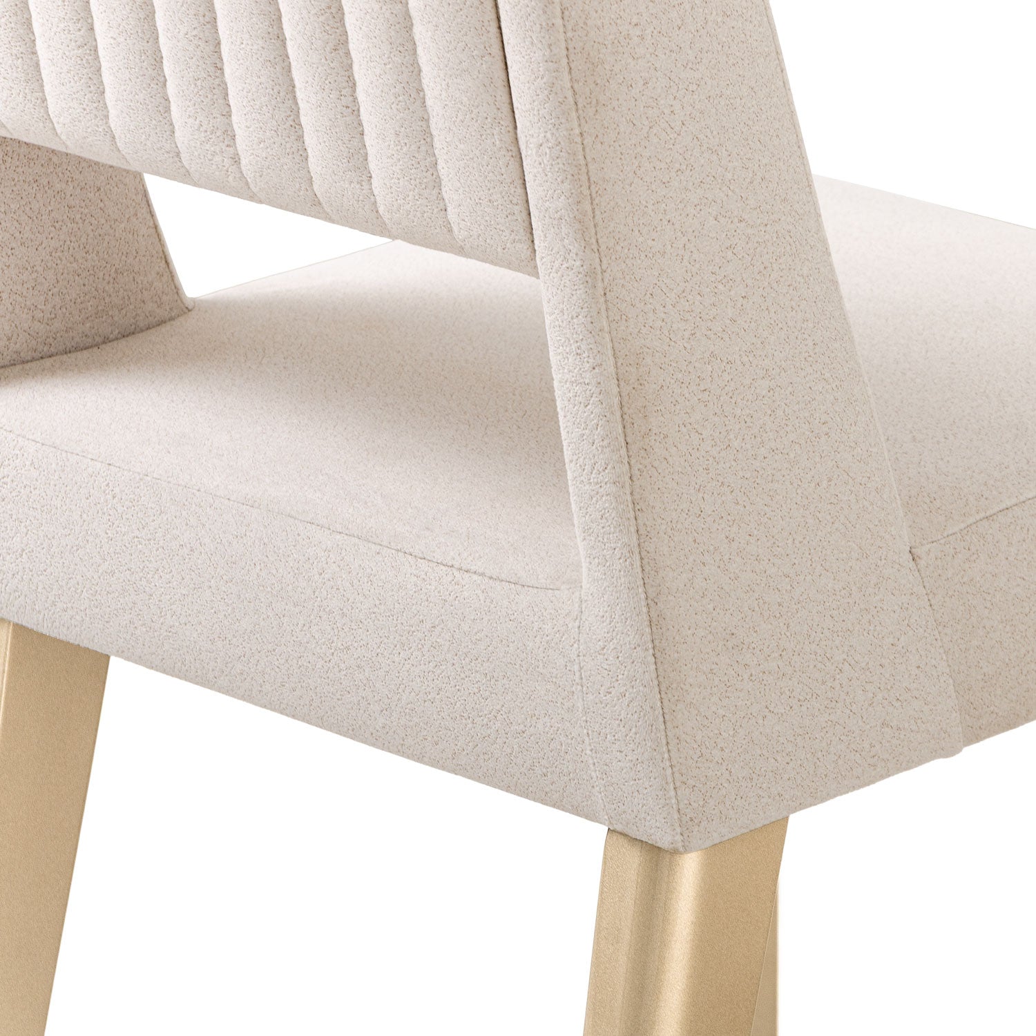 Comedor 6 Puestos Murano Velvet Serena Crema, Champaña Banca