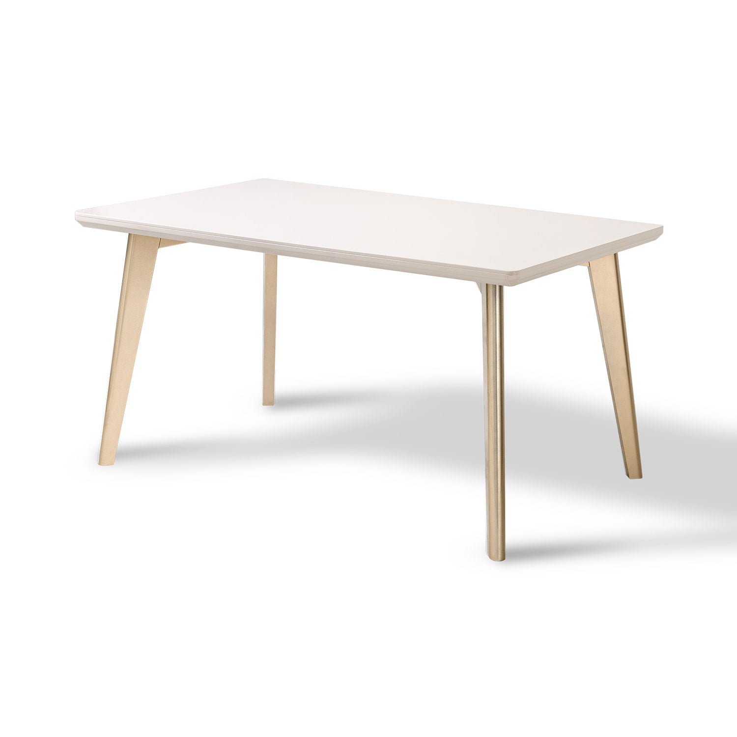 Comedor 6 Puestos Murano Velvet Serena Crema, Champaña Banca