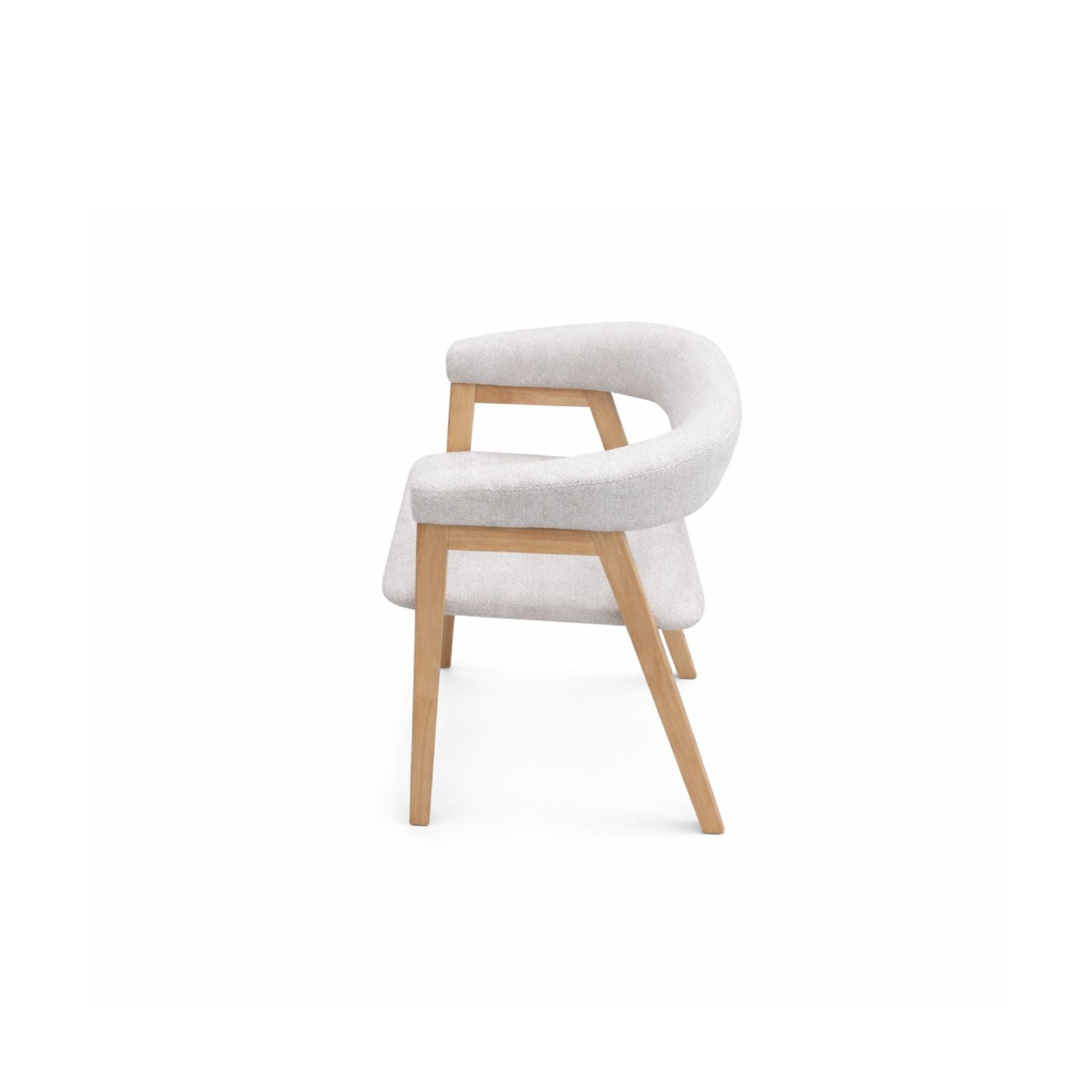 Comedor 6 Puestos Toronto Velvet Beige, Natural