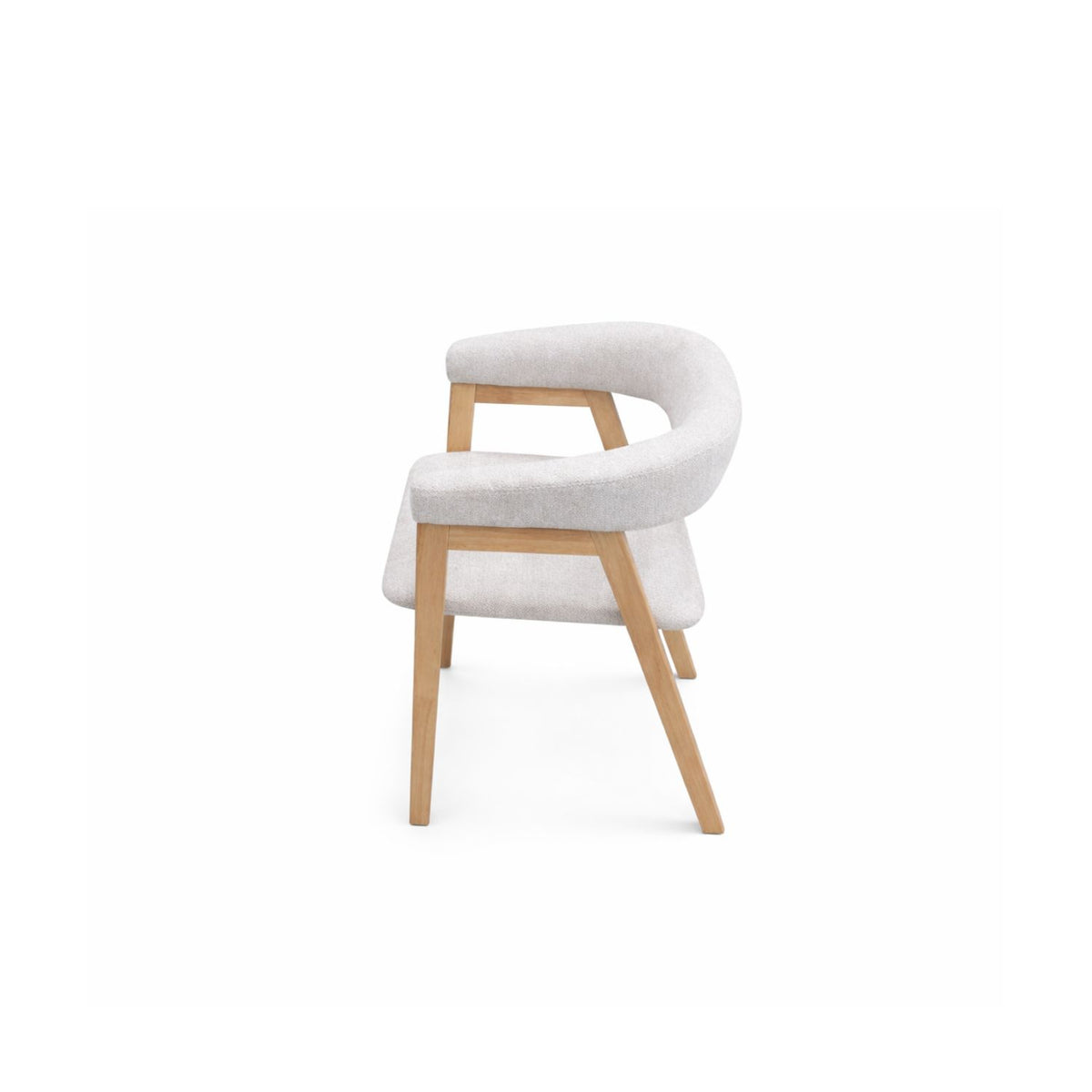 Comedor 6 Puestos Toronto Velvet Beige, Natural
