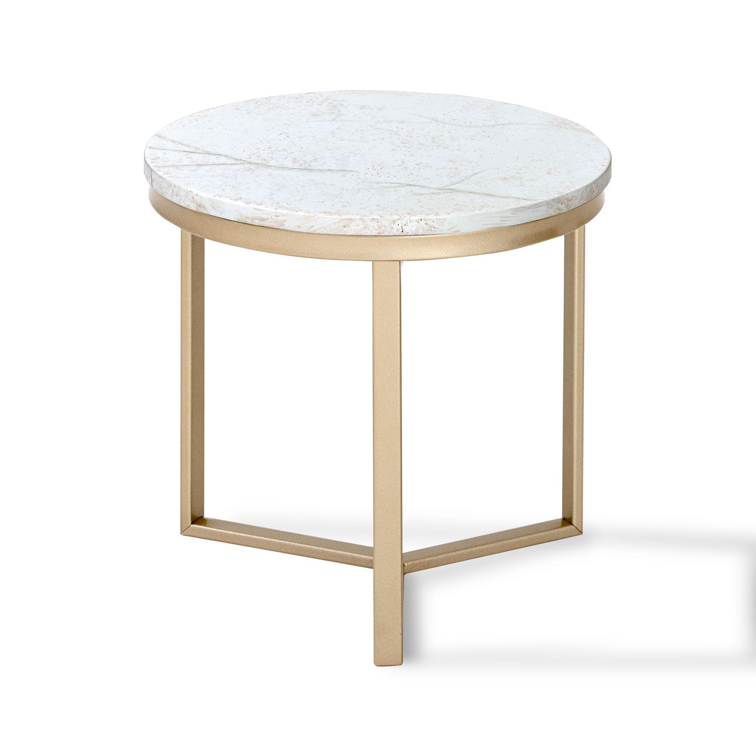 Mesa de Centro Luma 45 Marmolado, Champaña