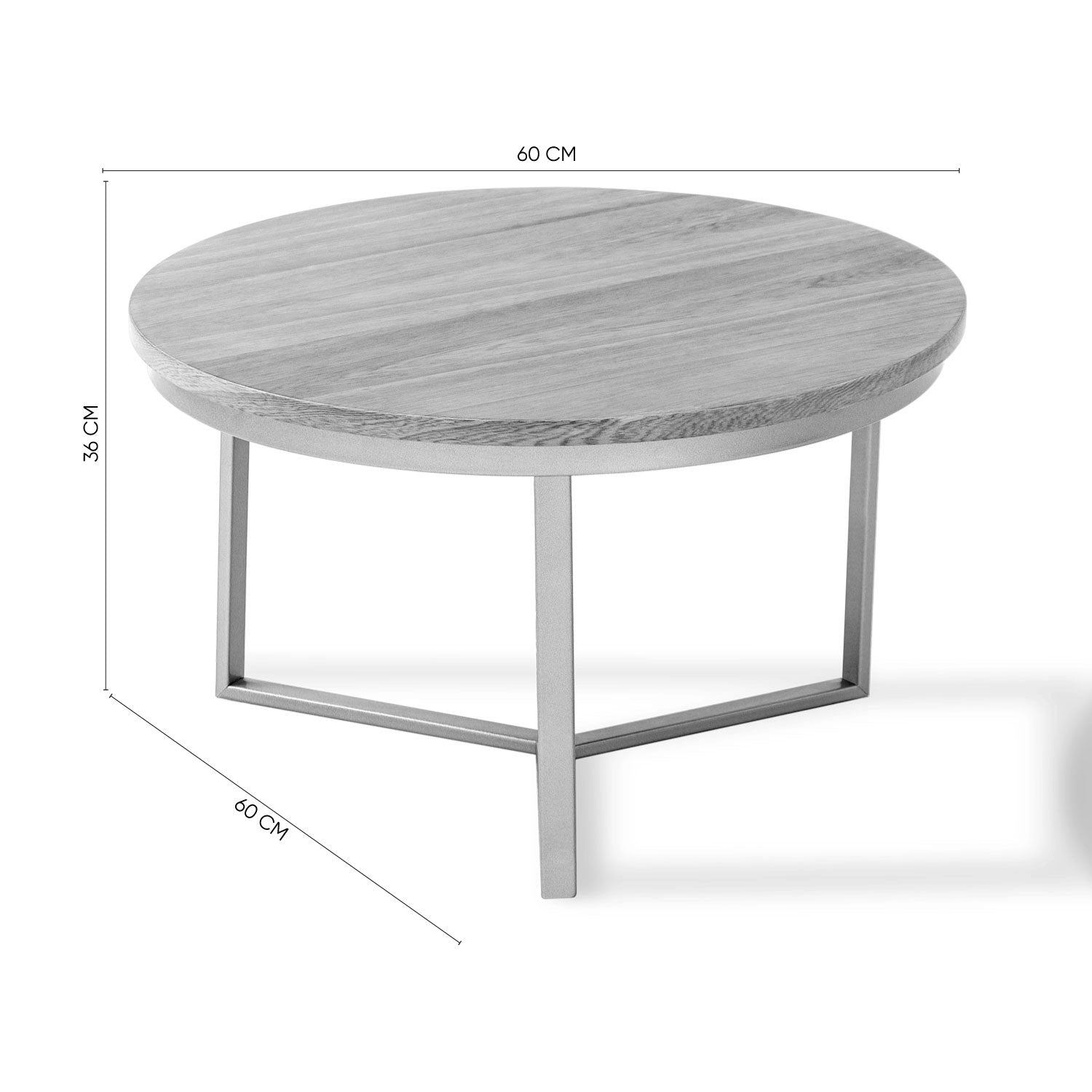 Mesa de Centro Luma 60 Marmolado, Champaña
