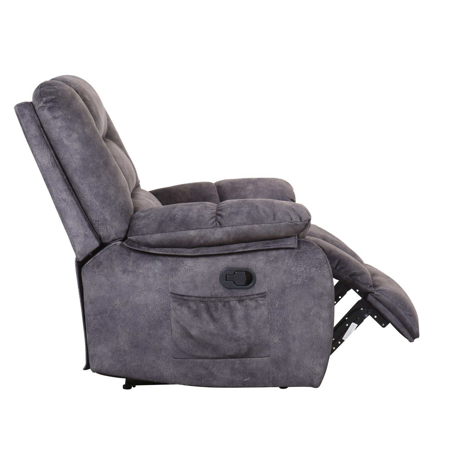 Sillón Reclinable Alfa Velvet Plomo