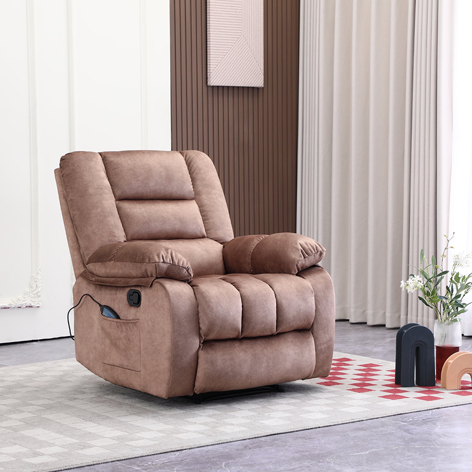 Sillón Reclinable Alfa Velvet Mocca