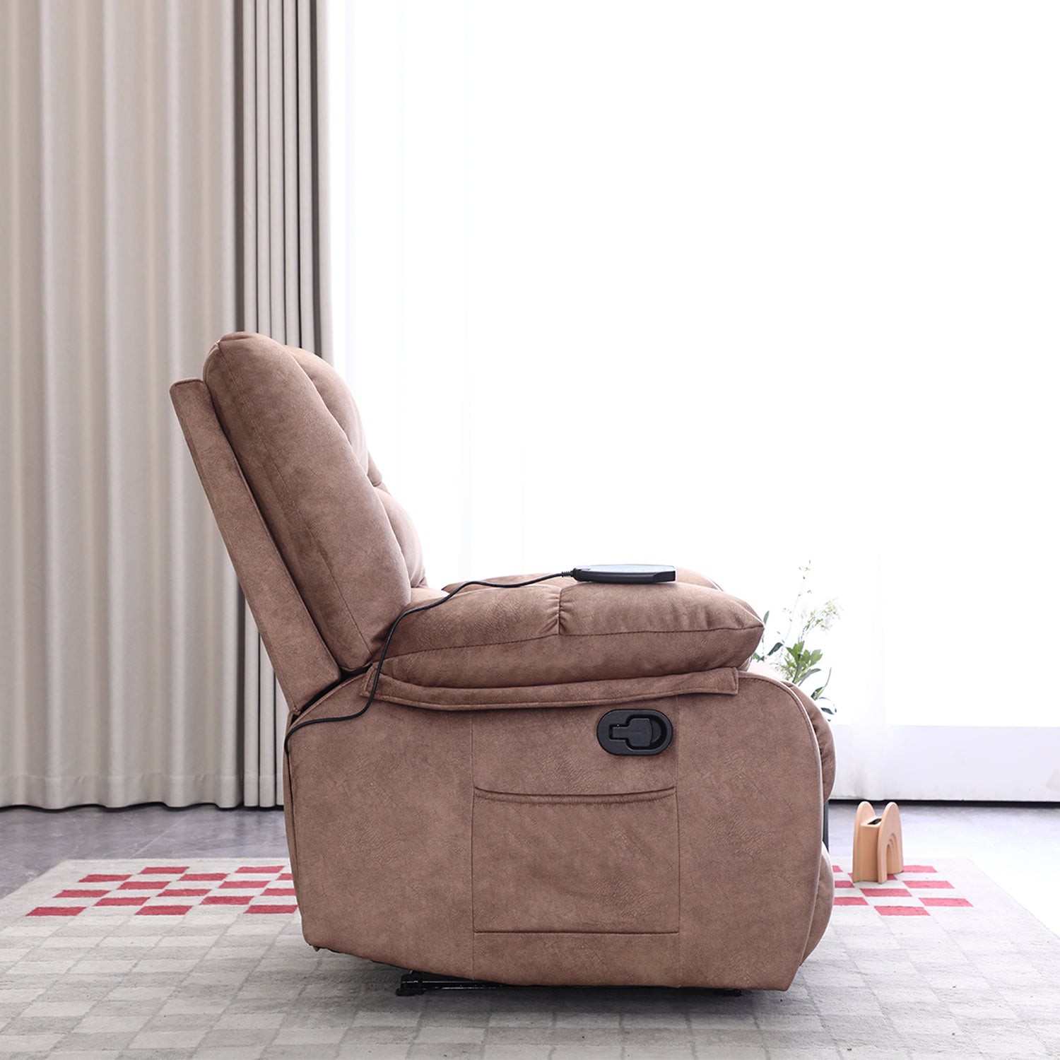 Sillón Reclinable Alfa Velvet Mocca
