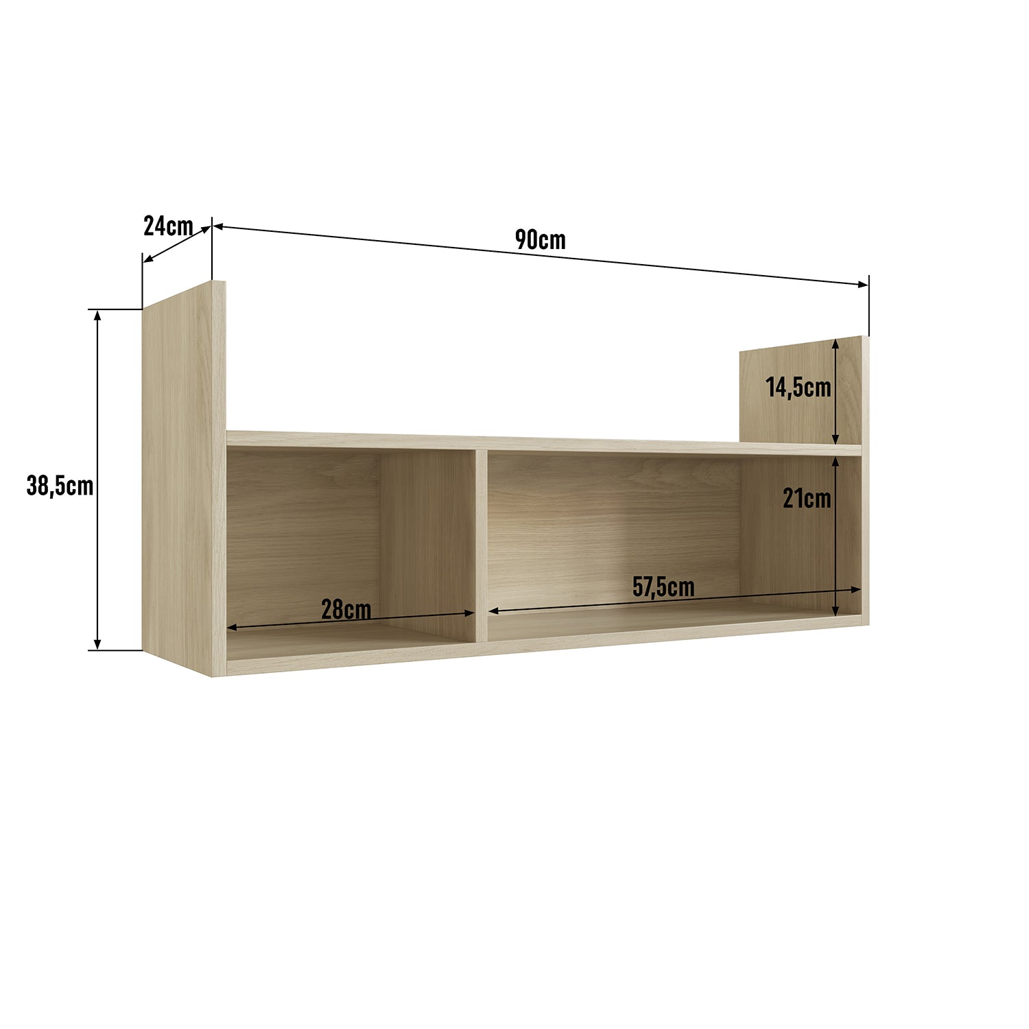 Repisa Lisa  Natural 90X38X24