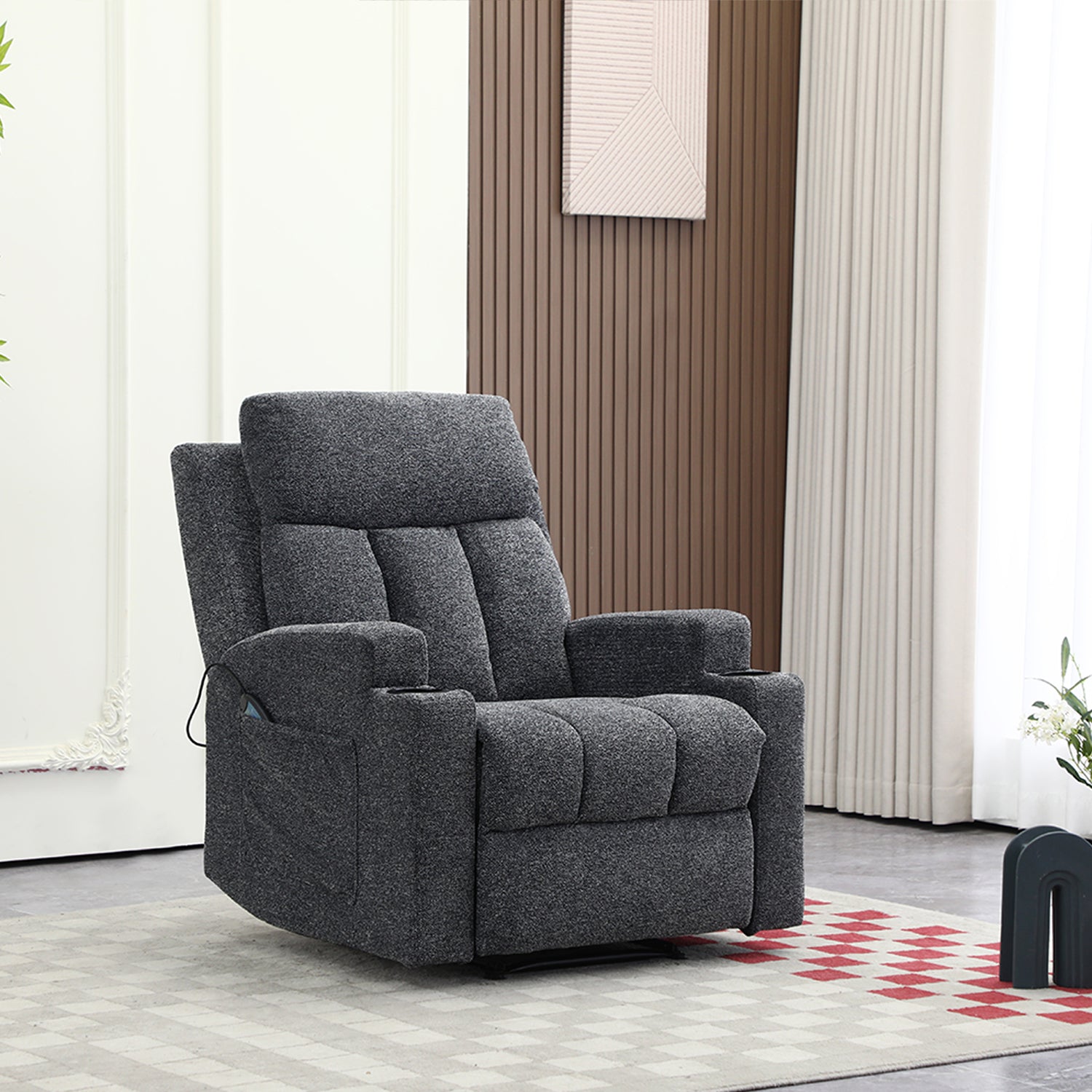 Sillón Reclinable Omega Chenille Plomo